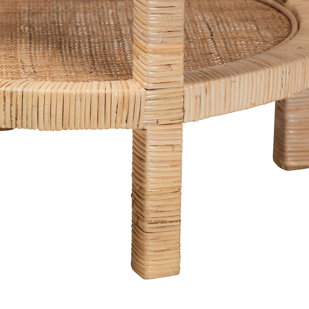 bali & pari - Bella End Table in Natural Brown - Bella-Rattan-ET view 3
