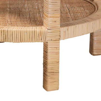 bali & pari - Bella End Table in Natural Brown - Bella-Rattan-ET view 3
