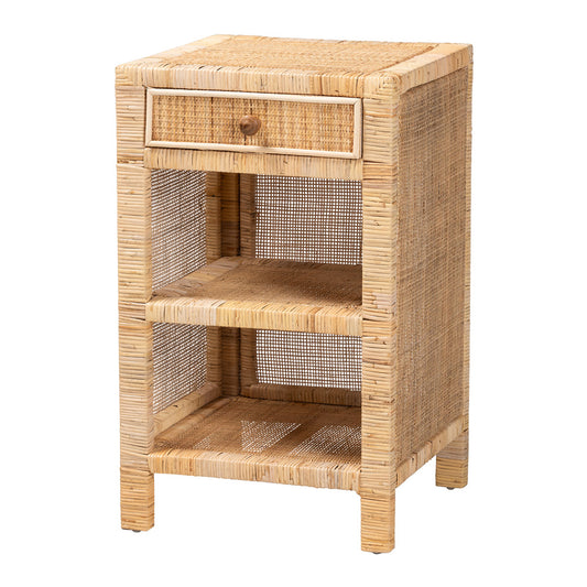bali & pari - Bella Nightstand in Natural Brown - Bella-Mahogany-SM-NS view 1
