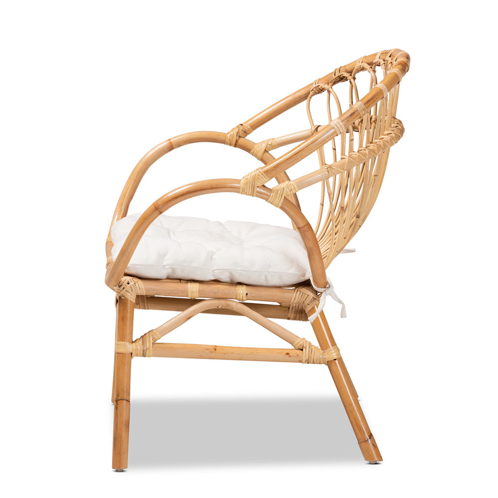 bali & pari - Benicia Dining Chair in White/Natural Brown - DC818-Rattan-DC view 3