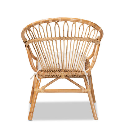 bali & pari - Benicia Dining Chair in White/Natural Brown - DC818-Rattan-DC view 4