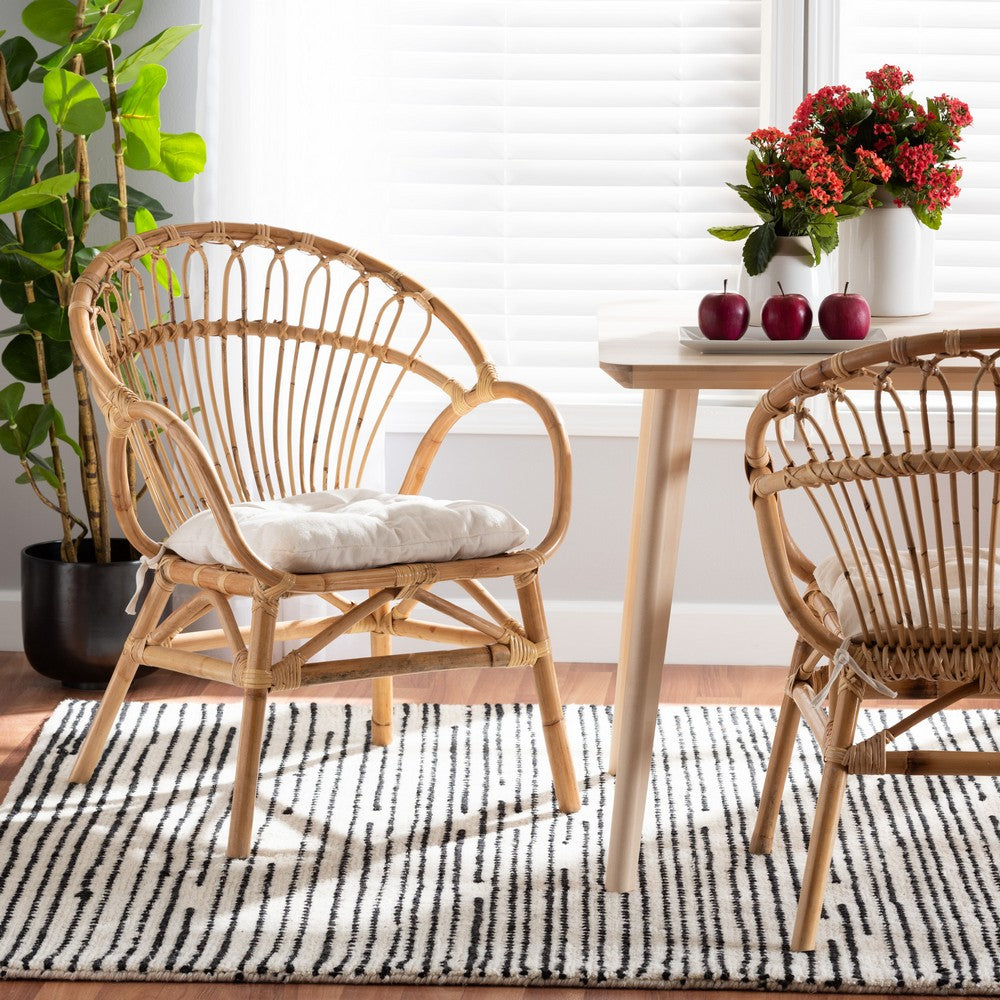 bali & pari - Benicia Dining Chair in White/Natural Brown - DC818-Rattan-DC view 8
