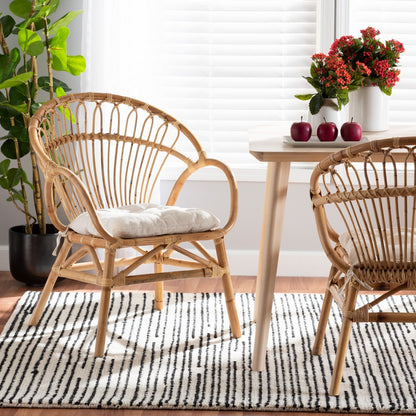 bali & pari - Benicia Dining Chair in White/Natural Brown - DC818-Rattan-DC view 8