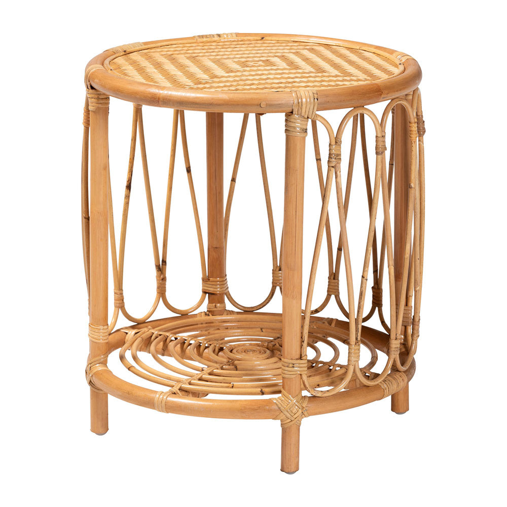 bali & pari - Berilo End Table in Light Honey - MD-39665 Berilo-Rattan Honey-ET view 1