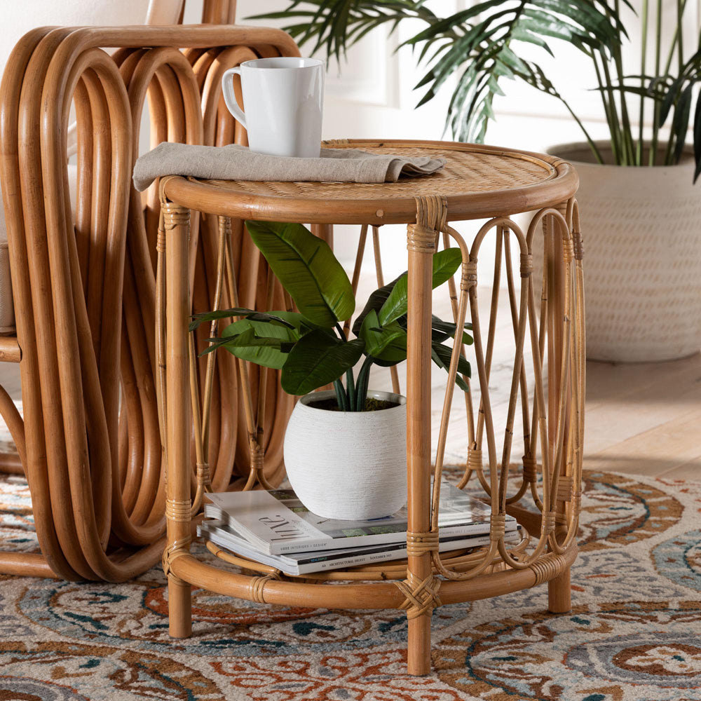 bali & pari - Berilo End Table in Light Honey - MD-39665 Berilo-Rattan Honey-ET view 6