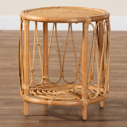 bali & pari - Berilo End Table in Light Honey - MD-39665 Berilo-Rattan Honey-ET view 7