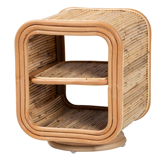 bali & pari - Bethari Nightstand in Natural - WS056-Natural Rattan-NS view 1