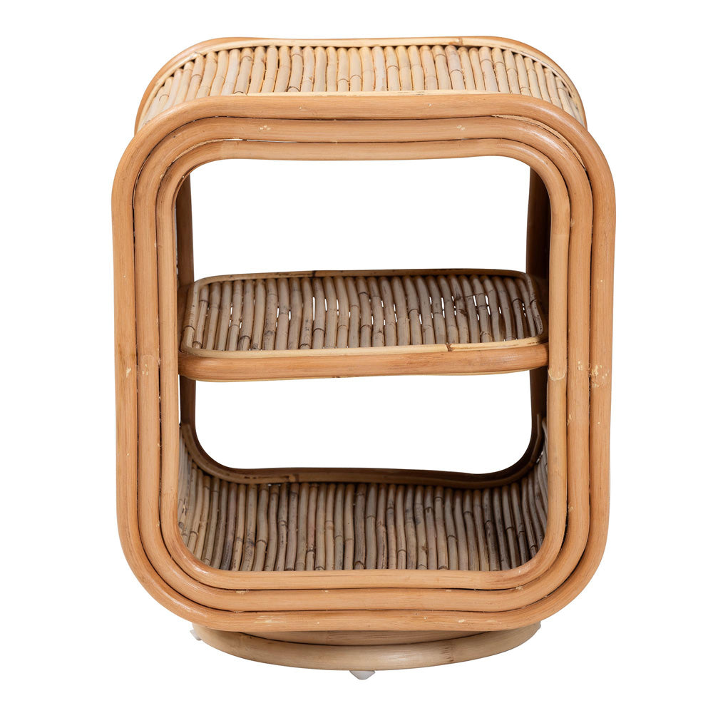 bali & pari - Bethari Nightstand in Natural - WS056-Natural Rattan-NS view 2