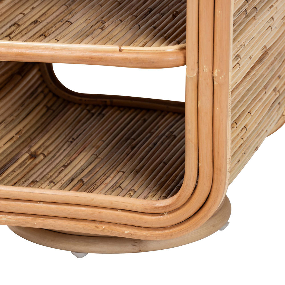bali & pari - Bethari Nightstand in Natural - WS056-Natural Rattan-NS view 4