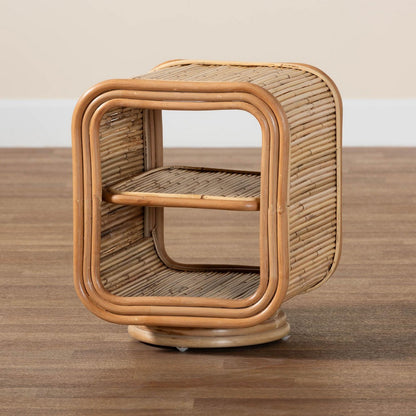 bali & pari - Bethari Nightstand in Natural - WS056-Natural Rattan-NS view 7