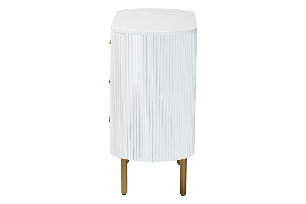 bali & pari - Beyla Dresser - SVN-1240-White/Gold-Dubai-3DW-Dresser view 4