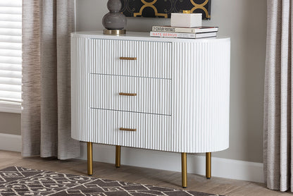 bali & pari - Beyla Dresser - SVN-1240-White/Gold-Dubai-3DW-Dresser view 5