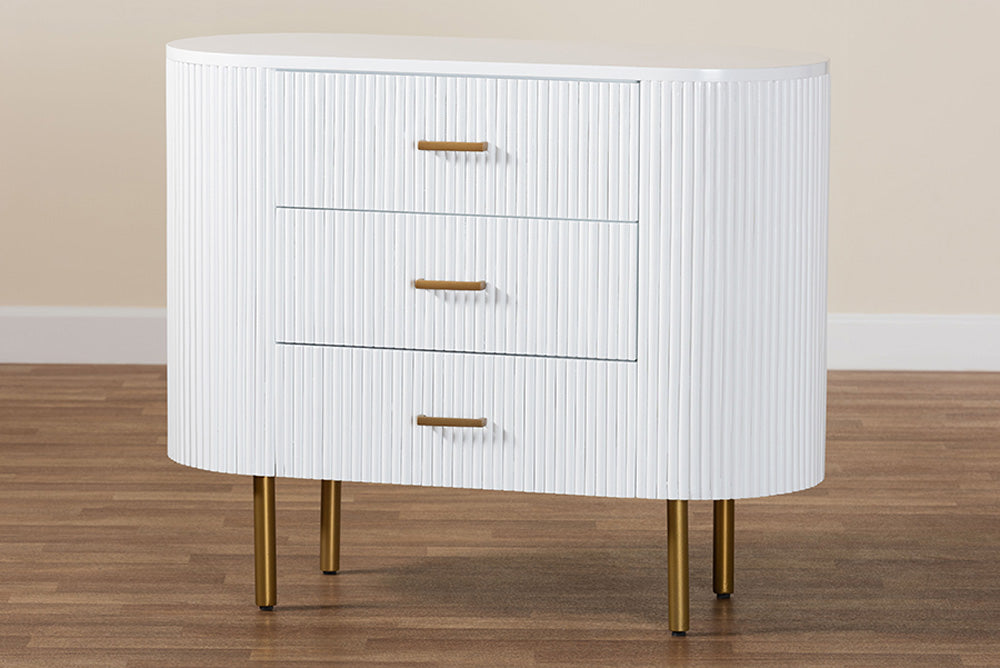 bali & pari - Beyla Dresser - SVN-1240-White/Gold-Dubai-3DW-Dresser view 10