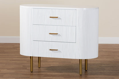 bali & pari - Beyla Dresser - SVN-1240-White/Gold-Dubai-3DW-Dresser view 10