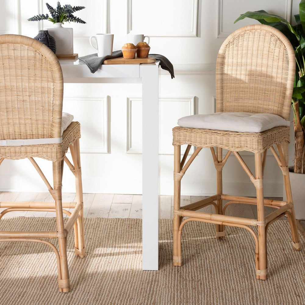 bali & pari - Bilu Set of 2 Bar Stools in Natural - DC829-BS-Bilu-Light Honey Rattan-Bar Stool view 7