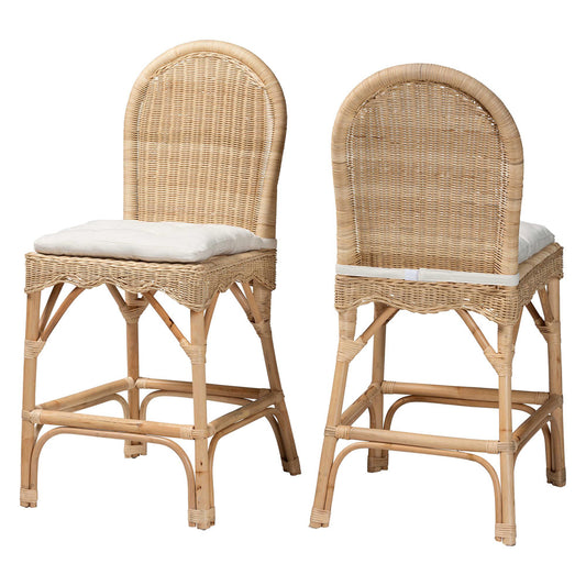 bali & pari - Bilu Set of 2 Counter Stools in Natural - DC829-CB-Bilu-Light Honey Rattan-Counter Stool view 1