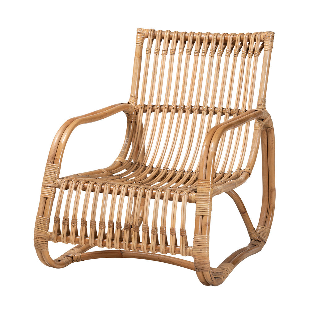 bali & pari - Blanca Chair in Natural Brown - DC1003-Rattan-CC view 1