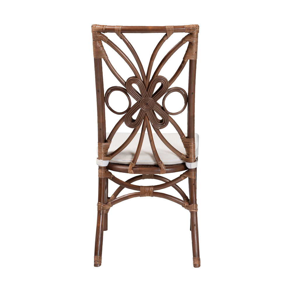 bali & pari  - Brama Dining Chair in Light Brown - Brama-Light Brown Rattan-Cushion-DC view 4