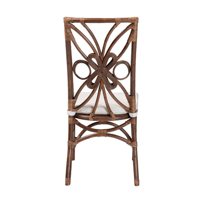 bali & pari  - Brama Dining Chair in Light Brown - Brama-Light Brown Rattan-Cushion-DC view 4