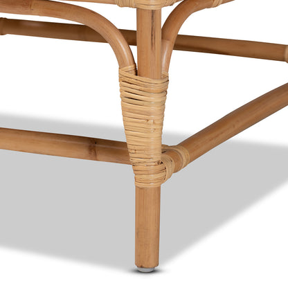 bali & pari - Brandon Chair in White/Natural Brown - Brandon-Rattan-Armchair view 6
