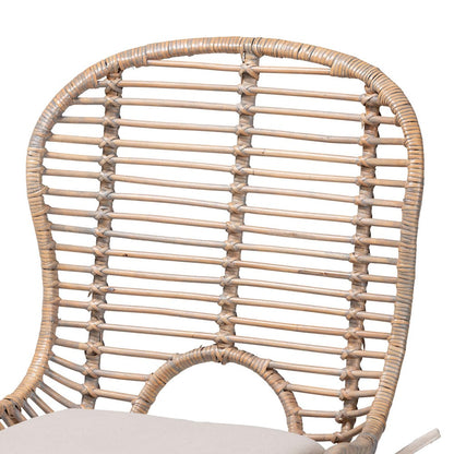 bali & pari - Brenna Set of 2 Dining Chairs in Greywash/Natural Brown/White - Bianca-Light Grey Rattan-DC view 4