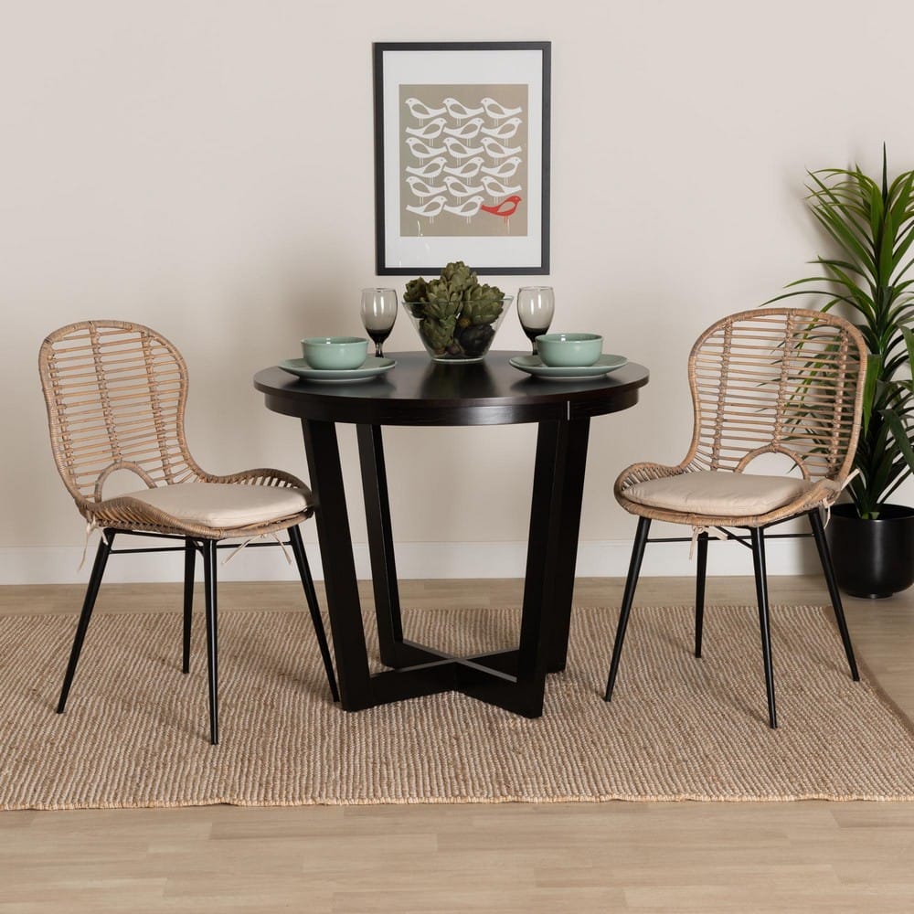 bali & pari - Brenna Set of 2 Dining Chairs in Greywash/Natural Brown/White - Bianca-Light Grey Rattan-DC view 7