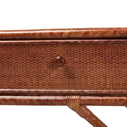 bali & pari - Brier Console Table in Marbled Tortoise Brown - Brier-Tortoise/Rattan-Console Table view 6