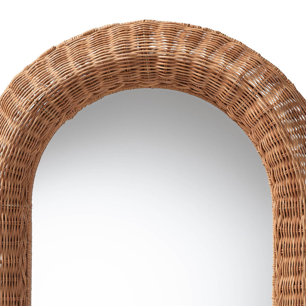 bali & pari - Brisia Mirror in Natural Brown - F247-FT6-Mirror view 2
