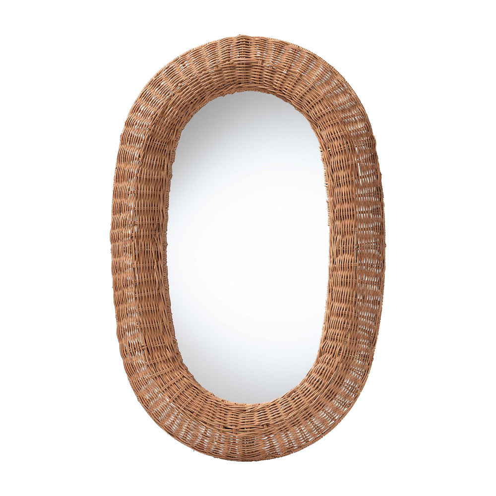 bali & pari - Brisia Mirror in Natural Brown - F247-FT7-Mirror view 1