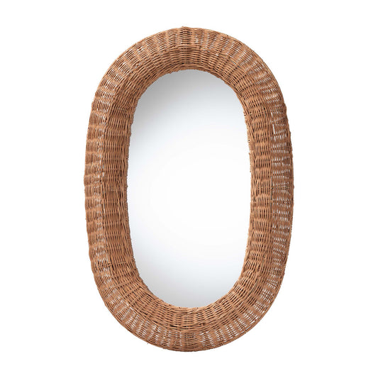 bali & pari - Brisia Mirror in Natural Brown - F247-FT7-Mirror view 1