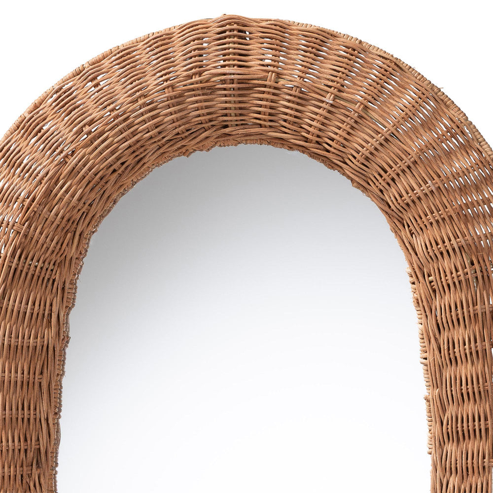 bali & pari - Brisia Mirror in Natural Brown - F247-FT7-Mirror view 2