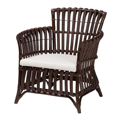 bali & pari - Brooklyn Chair in Very Dark Brown - Broklyn-Brown Rattan-CC view 1