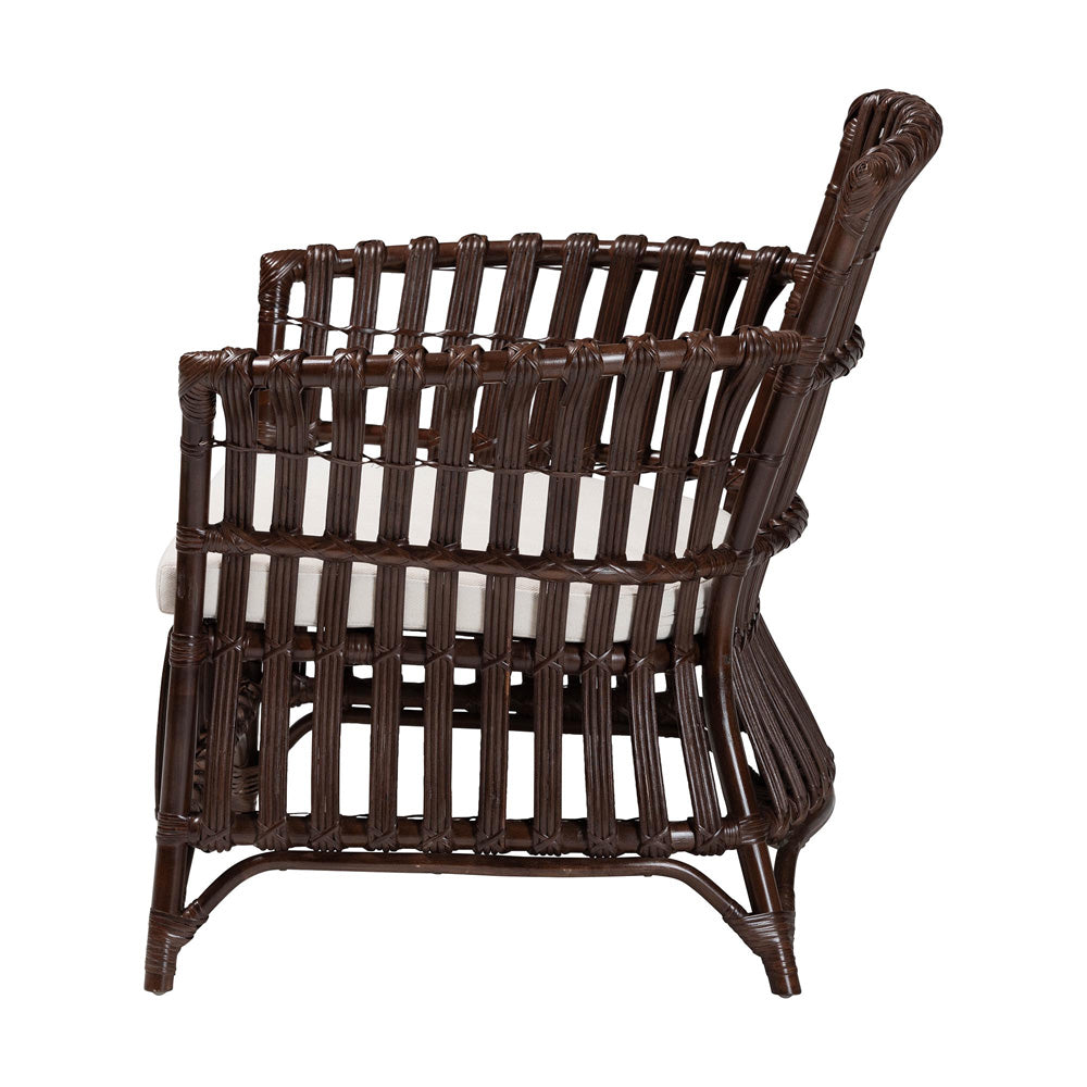 bali & pari - Brooklyn Chair in Very Dark Brown - Broklyn-Brown Rattan-CC view 3