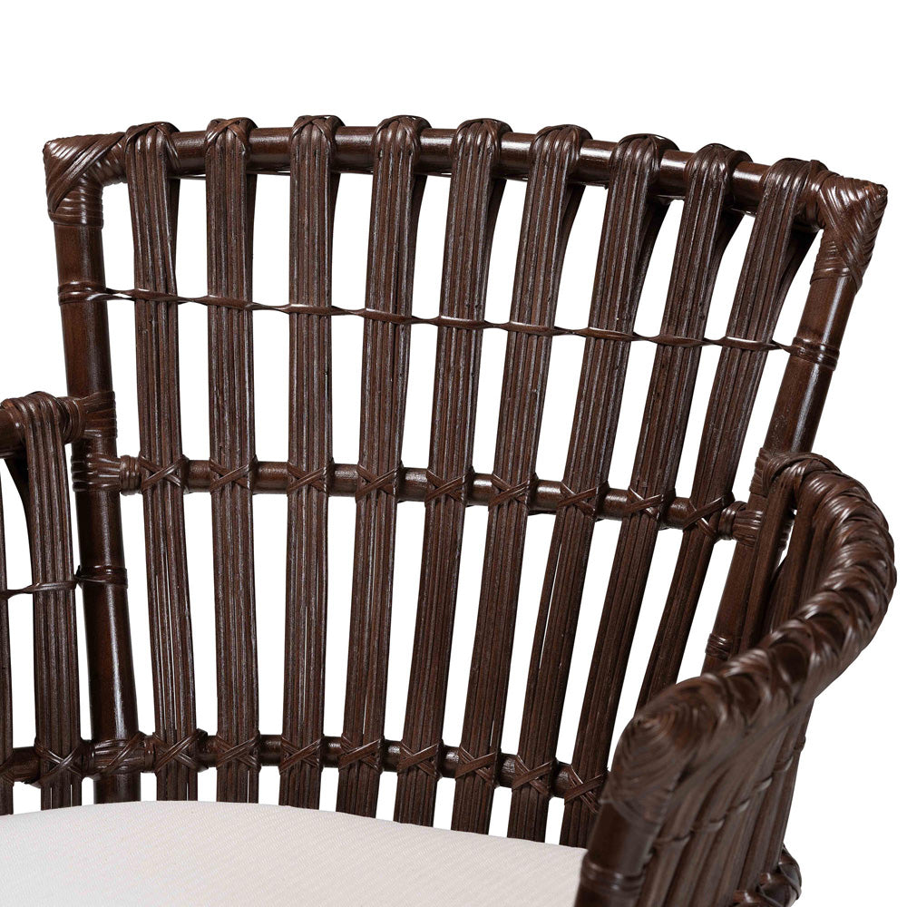 bali & pari - Brooklyn Chair in Very Dark Brown - Broklyn-Brown Rattan-CC view 5