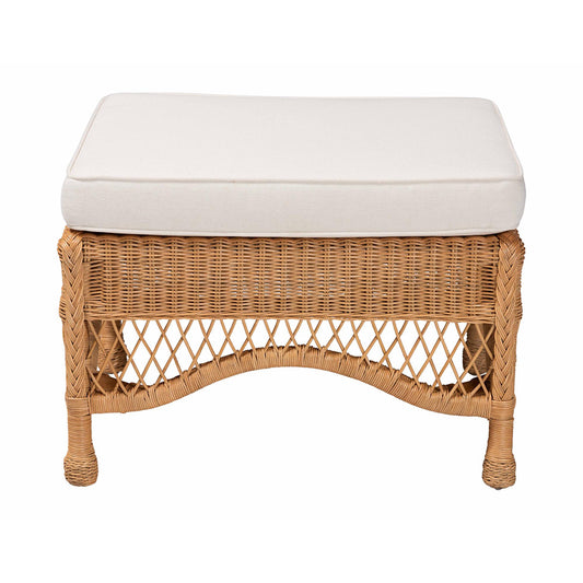 bali & pari - Brooklyn Ottoman in Light Honey - Broklyn-Light Honey Rattan-Stool view 2