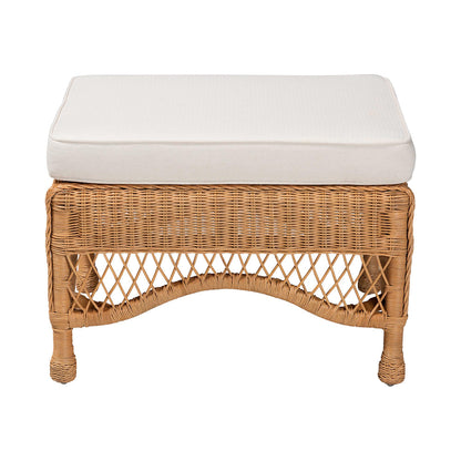 bali & pari - Brooklyn Ottoman in Light Honey - Broklyn-Light Honey Rattan-Stool view 3