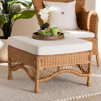 bali & pari - Brooklyn Ottoman in Light Honey - Broklyn-Light Honey Rattan-Stool view 6