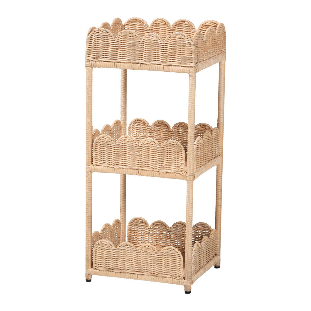 bali & pari - Brooks Shelving Unit in Natural Brown - WS176-Natural Rattan-Shelf view 1