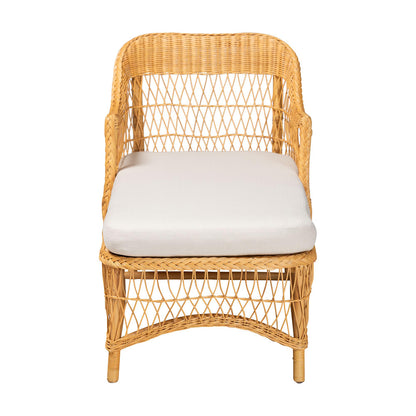 bali & pari - BrunoChaise in Light Honey - Bruno-Light Honey/Rattan-Cushion-Lounger view 2
