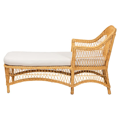 bali & pari - BrunoChaise in Light Honey - Bruno-Light Honey/Rattan-Cushion-Lounger view 3