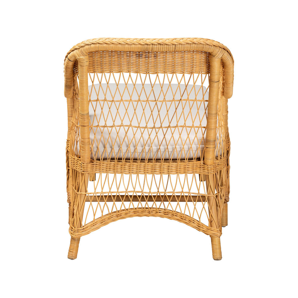 bali & pari - BrunoChaise in Light Honey - Bruno-Light Honey/Rattan-Cushion-Lounger view 4
