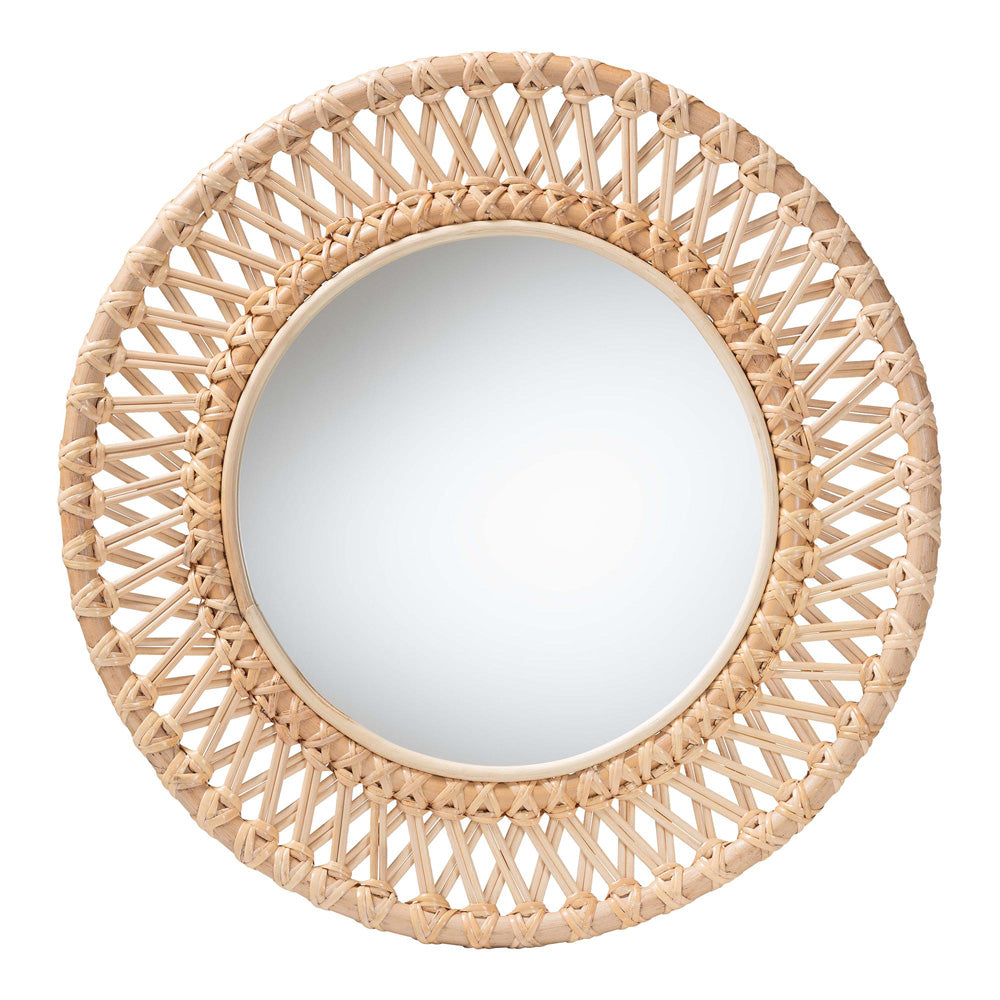 bali & pari - Burris Mirror in Natural - WS122-Natural Rattan-Mirror view 1