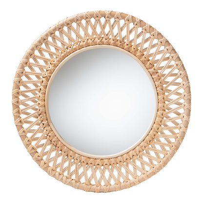 bali & pari - Burris Mirror in Natural - WS122-Natural Rattan-Mirror view 1