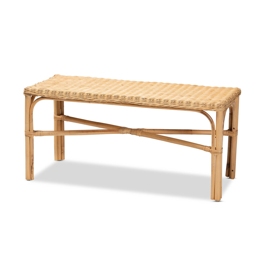 bali & pari - Cacaban Bench in Natural Brown - Cacaban-Rattan-Bench view 1
