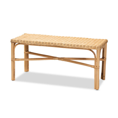 bali & pari - Cacaban Bench in Natural Brown - Cacaban-Rattan-Bench view 1