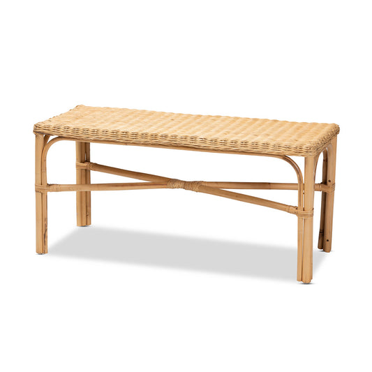 bali & pari - Cacaban Bench in Natural Brown - Cacaban-Rattan-Bench view 1
