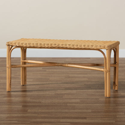 bali & pari - Cacaban Bench in Natural Brown - Cacaban-Rattan-Bench view 7