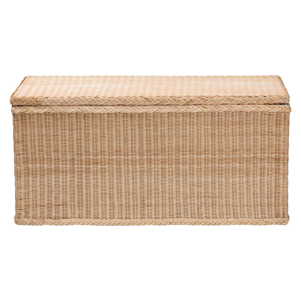bali & pari - Caden Storage Bench in Natural Rattan - WS128-Natural Rattan-Storage Bench view 3