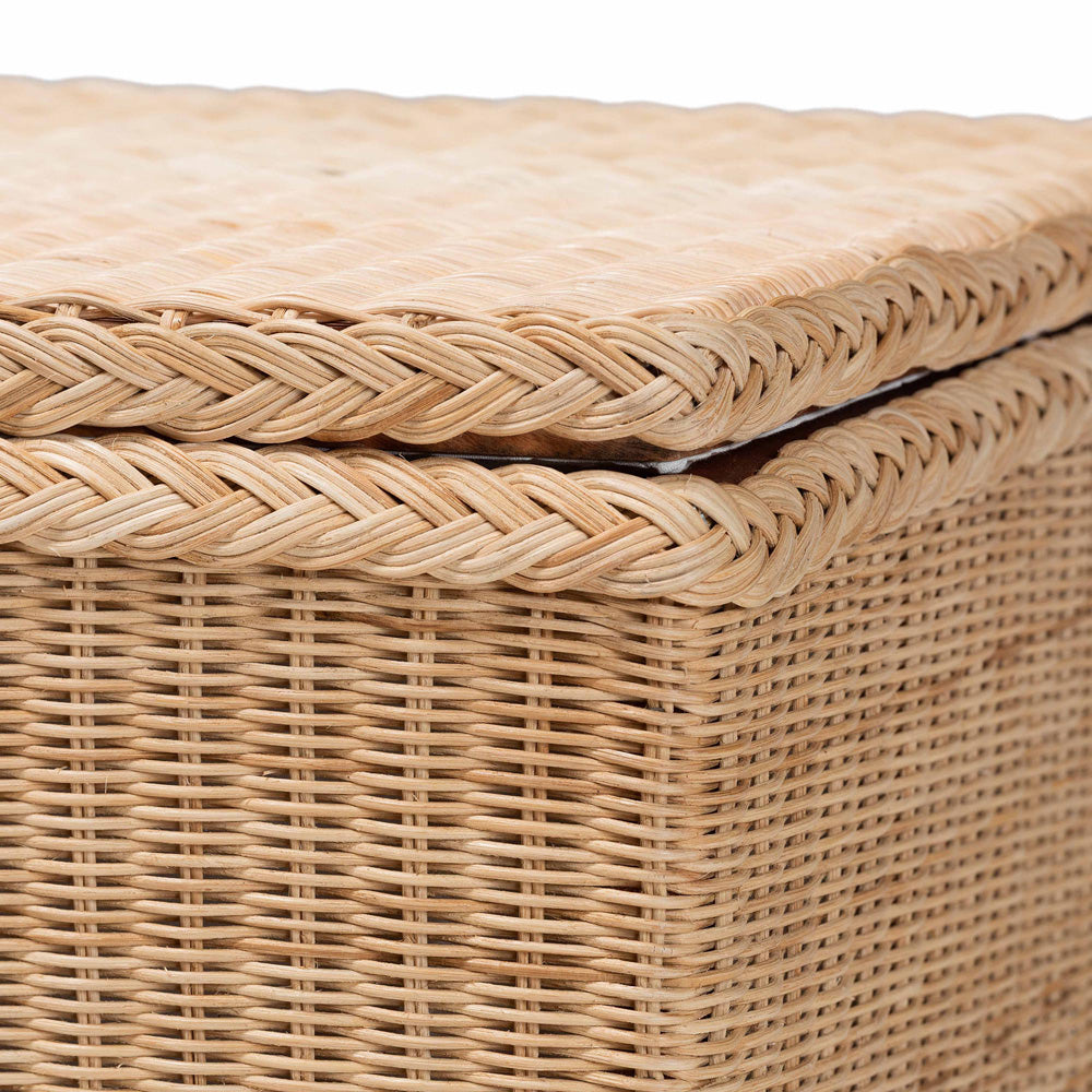 bali & pari - Caden Storage Bench in Natural Rattan - WS128-Natural Rattan-Storage Bench view 5