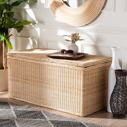 bali & pari - Caden Storage Bench in Natural Rattan - WS128-Natural Rattan-Storage Bench view 8